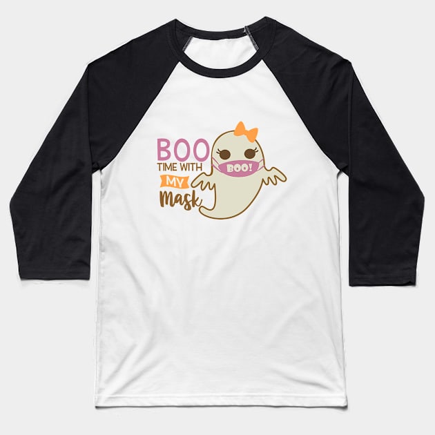 Boo Time With My Mask Baseball T-Shirt by koolteas